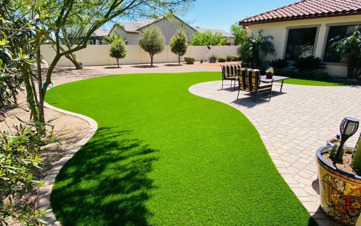 Water-saving artificial grass installation in Torrance residential property